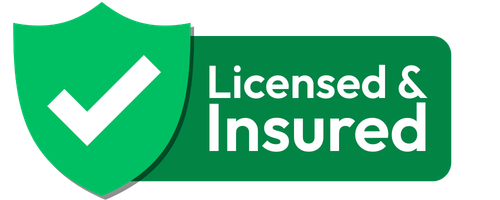 Green shield icon with a checkmark displaying licensed and insured status for Earthworks Napier.